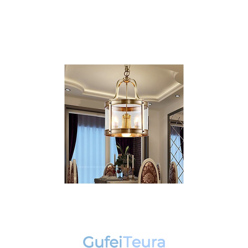 אורות תליון קריסטל מיני בסגנון מתכת קלאסית מסורתית