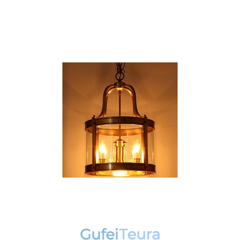 אורות תליון קריסטל מיני בסגנון מתכת קלאסית מסורתית