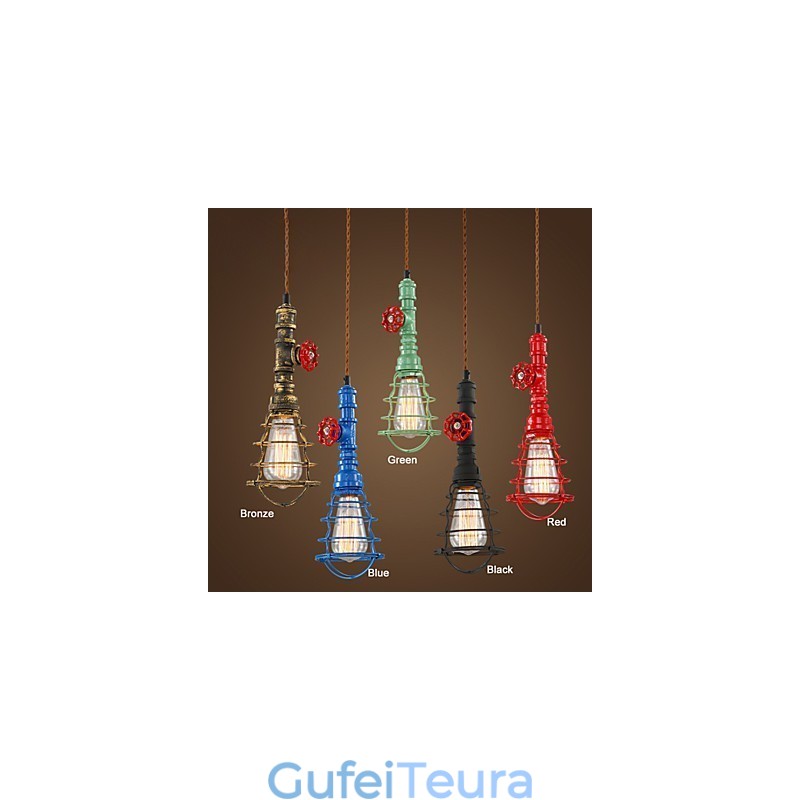 E26 אורות תליון וינטג' מנורות עיצוב Waterpipe