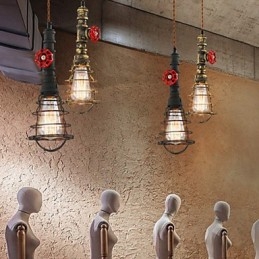 E26 אורות תליון וינטג' מנורות עיצוב Waterpipe