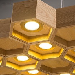 אורות תליון קאנטרי עץ במבוק