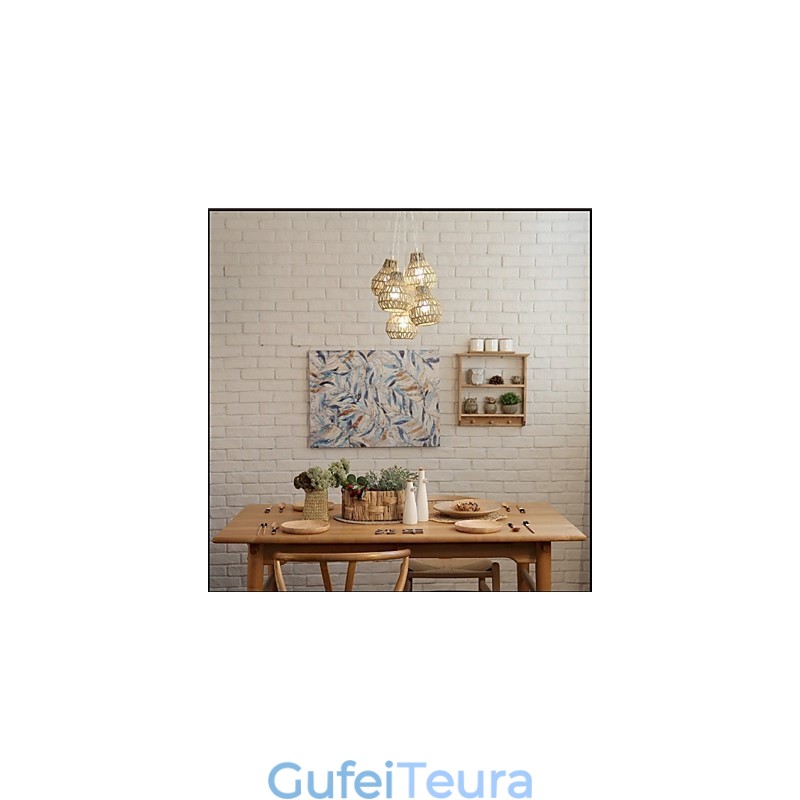 Cage Rope Creative RETRO Art 5 Head Chandelier