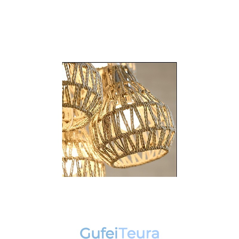 Cage Rope Creative RETRO Art 5 Head Chandelier