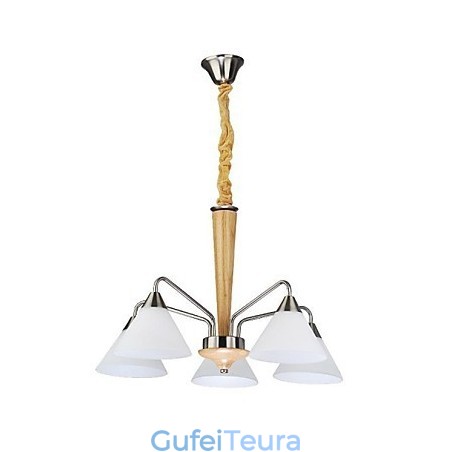 אורות תליון מודרני עכשווי עץ במבוק