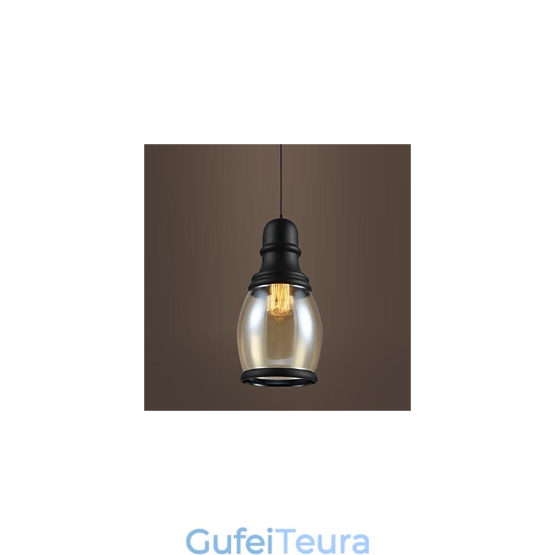 רטרו תאורת לופט אורות תליון זכוכית