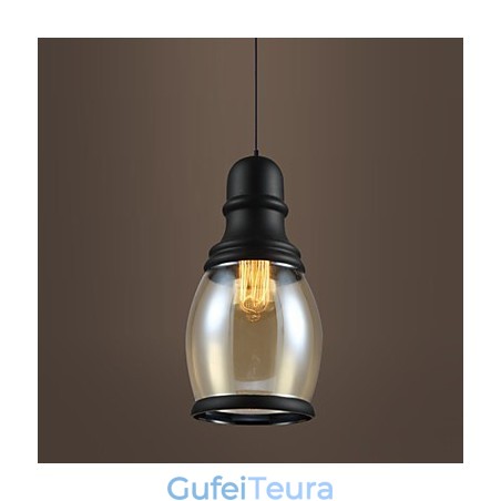 רטרו תאורת לופט אורות תליון זכוכית