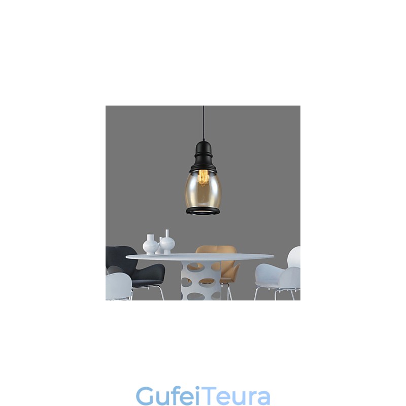 רטרו תאורת לופט אורות תליון זכוכית