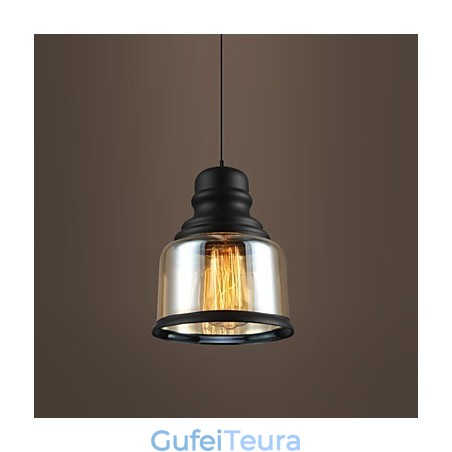 רטרו תאורת לופט אורות תליון זכוכית