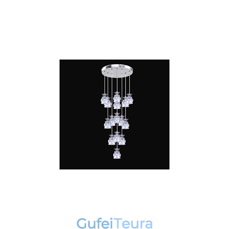 מסעדה 15 ראשי תליון קריסטל פשוט מודרני