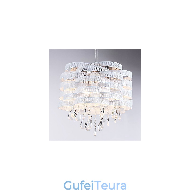 פנס תליון קריסטל מסוגנן עם 3 נורות