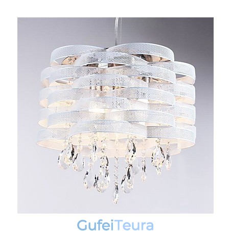 פנס תליון קריסטל מסוגנן עם 3 נורות