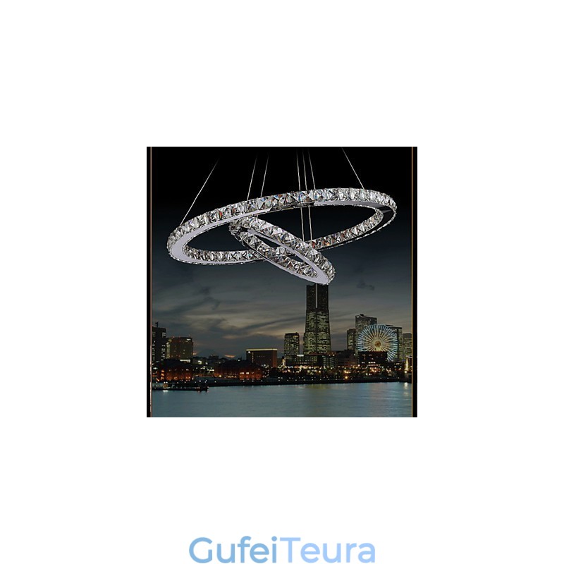 מלון תליון אור קריסטל נברשת תאורת מנורות תקרה גופי עם לבן חם וקריר