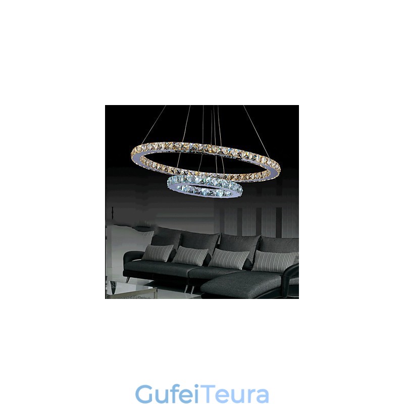 מלון תליון אור קריסטל נברשת תאורת מנורות תקרה גופי עם לבן חם וקריר