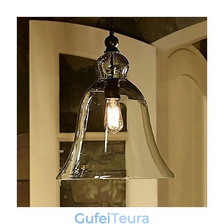 אור תליון זכוכית לציור בסגנון מיני כפרי