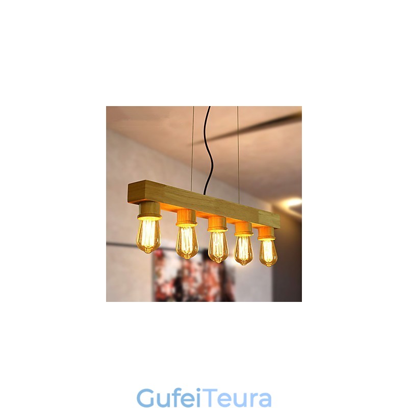 אורות תליון קאנטרי עץ במבוק