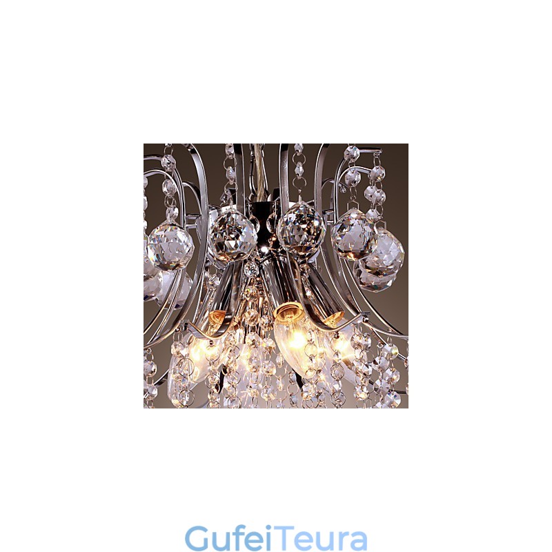 אור תליון מתכת מצופה אלקטרו בסגנון מיני קריסטל מודרני עכשווי