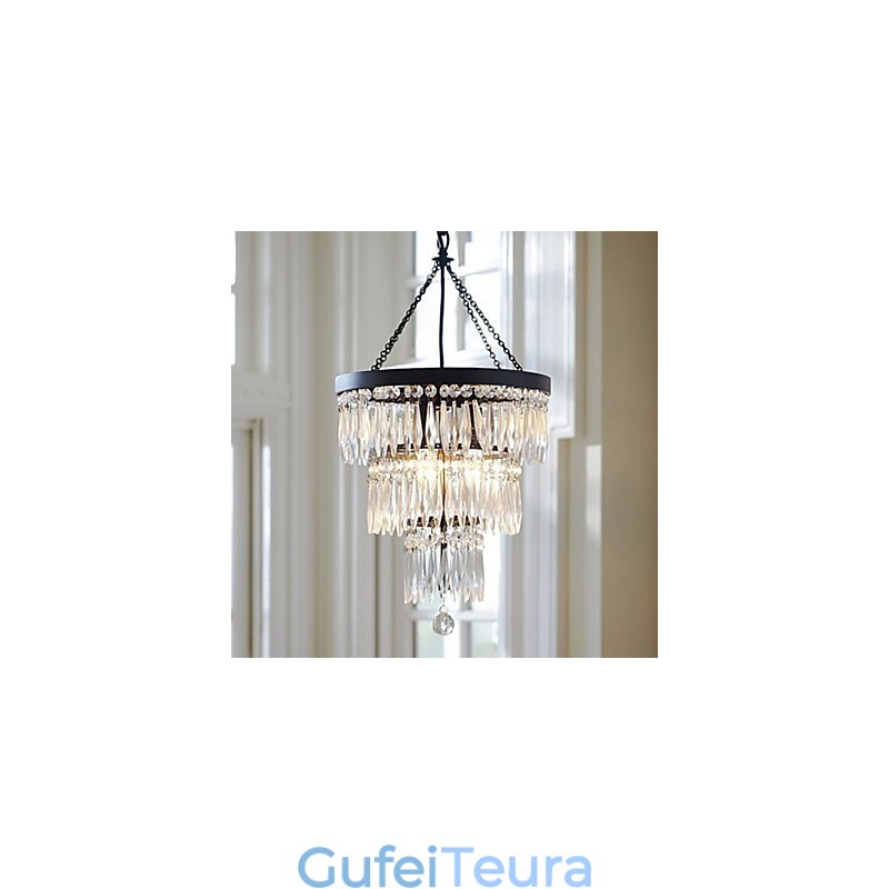 תליון 3 Light Modern Elelgant ציור קריסטל מתכת