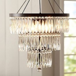 תליון 3 Light Modern Elelgant ציור קריסטל מתכת