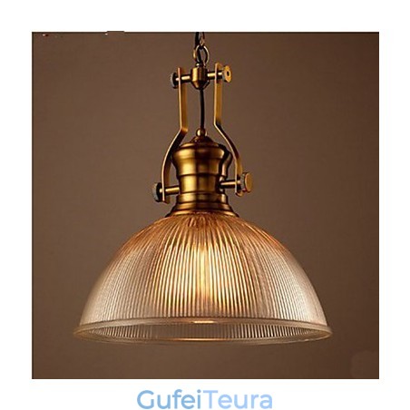 אמריקאי רטרו אירופאי יחיד ראש נברשת זכוכית שקופה