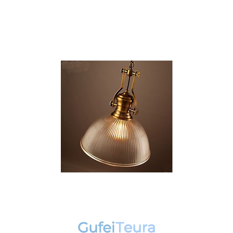 אמריקאי רטרו אירופאי יחיד ראש נברשת זכוכית שקופה