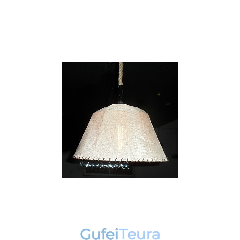 תליון אור בסגנון צפון אמריקאי רטרו 1 בגוון בד