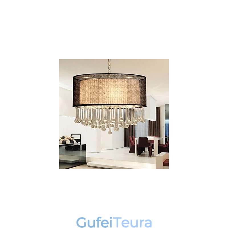 תליון אור קריסטל 4 עכשווי עם גוון שחור