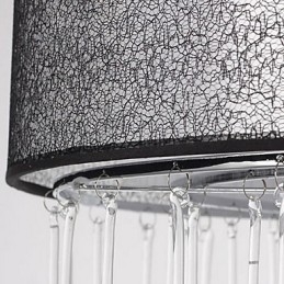 תליון אור קריסטל 4 עכשווי עם גוון שחור