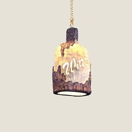 ראש יחיד קטן נברשת קפה אמריקאי כפרי אינטרנט קפה