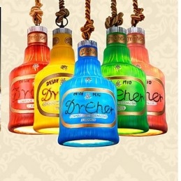 American Simple רטרו תליון מנורת תליון ראש יחיד מנורת תליון