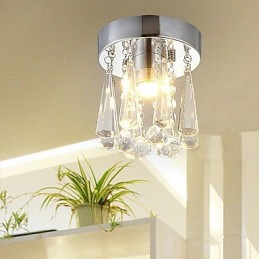 Modern Crystal 1 Lights Flush Mount בצורת כתר