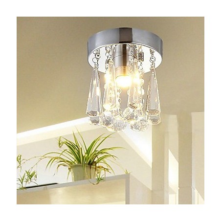 Modern Crystal 1 Lights Flush Mount בצורת כתר Modern Crystal 1 Lights Flush Mount בצורת כתר