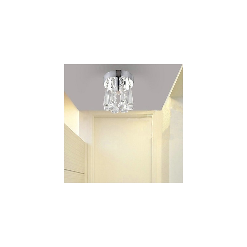 Modern Crystal 1 Lights Flush Mount בצורת כתר