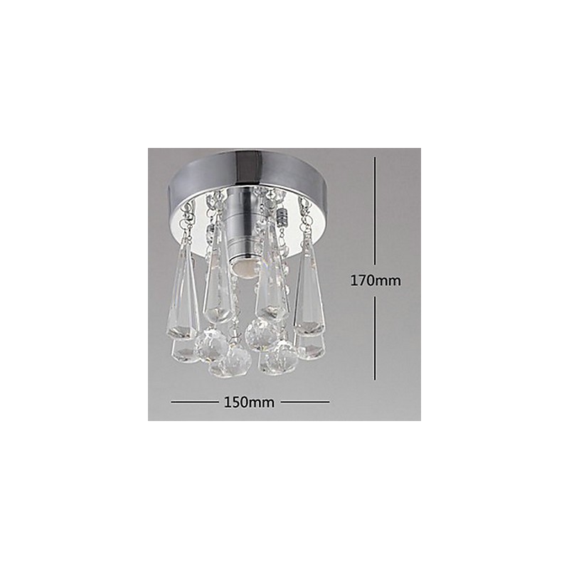 Modern Crystal 1 Lights Flush Mount בצורת כתר