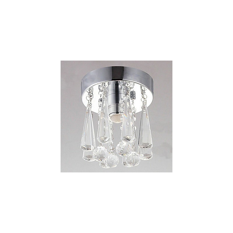 Modern Crystal 1 Lights Flush Mount בצורת כתר