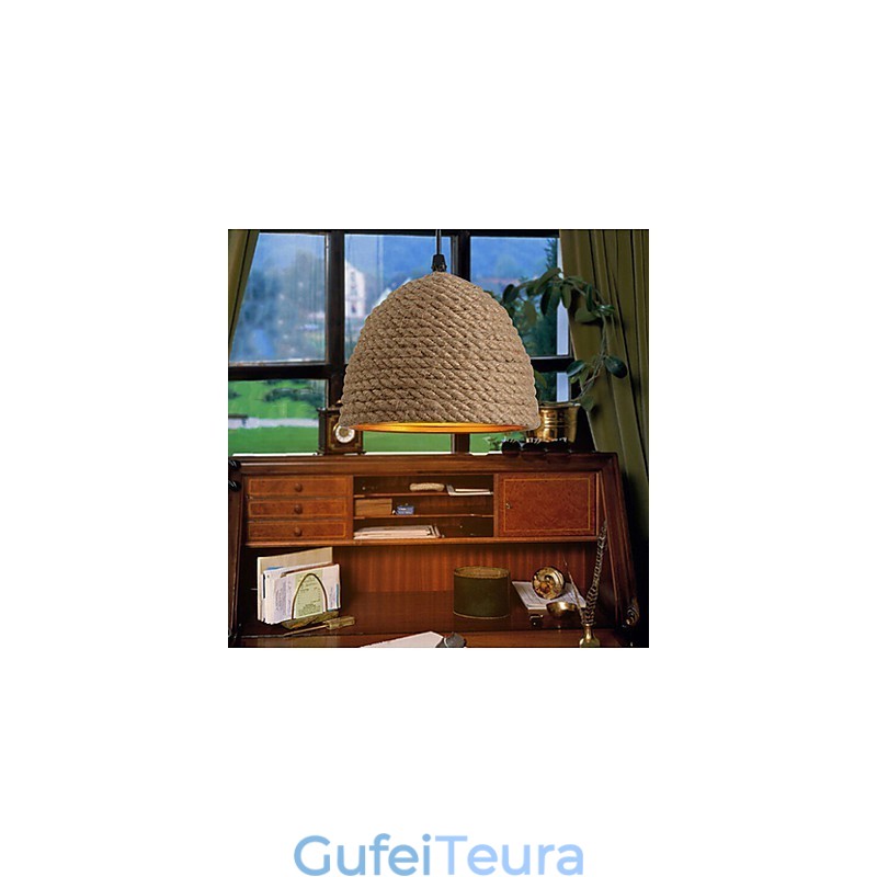 נברשת ברזל מחושל וינטג' קנבוס תעשייתי יצירתי