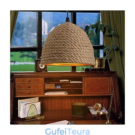 נברשת ברזל מחושל וינטג' קנבוס תעשייתי יצירתי