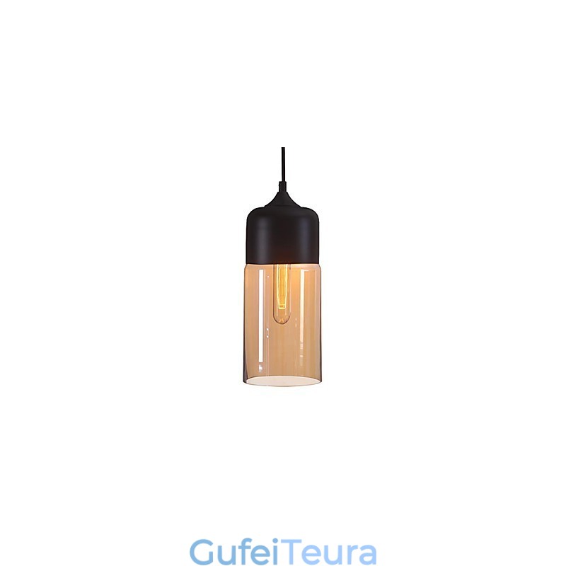 WestMenLights גוון בקבוק אלגנטי עשה זאת בעצמך מנורת תקרה תאורת תליון זכוכית אדיסון נורת בית