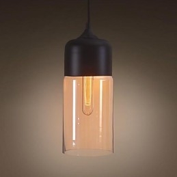 WestMenLights גוון בקבוק אלגנטי עשה זאת בעצמך מנורת תקרה תאורת תליון זכוכית אדיסון נורת בית