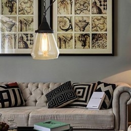 אורות תליון מסורתיים קלאסיים וינטג' רטרו קאנטרי מוסך מתכת