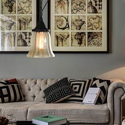 אורות תליון מסורתיים קלאסיים וינטג' רטרו קאנטרי מוסך מתכת