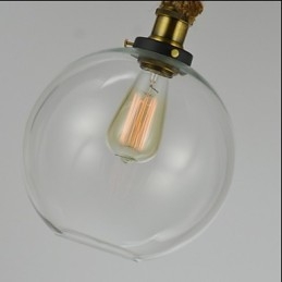 מדינה אמריקאית וינטג' תעשייתי נברשת זכוכית יצירתית חבל ראש יחיד