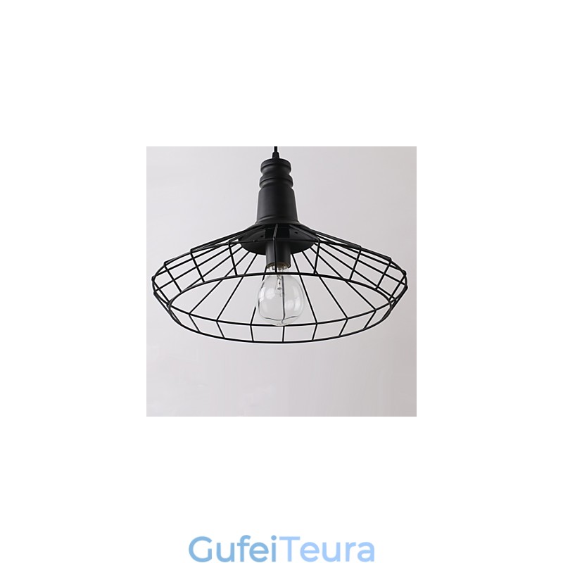 כפרי לודג' רטרו כפרי ציור מיני בסגנון ציור מתכת תליון אור מוסך