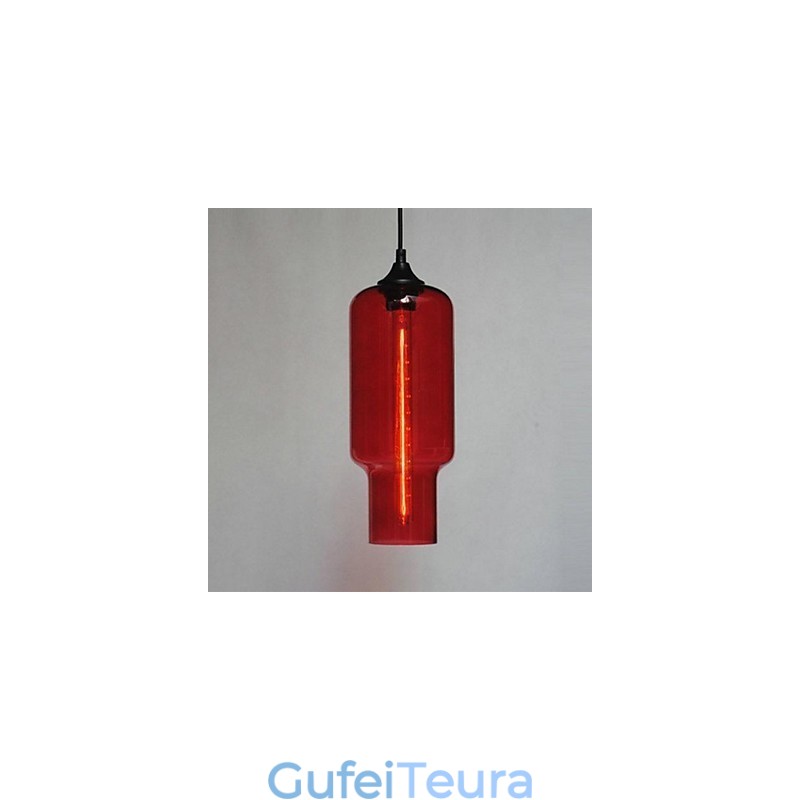 אור תליון זכוכית מודרני בעיצוב בועות חומות