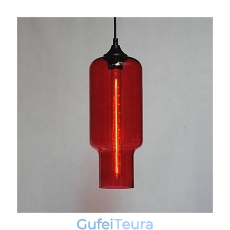 אור תליון זכוכית מודרני בעיצוב בועות חומות