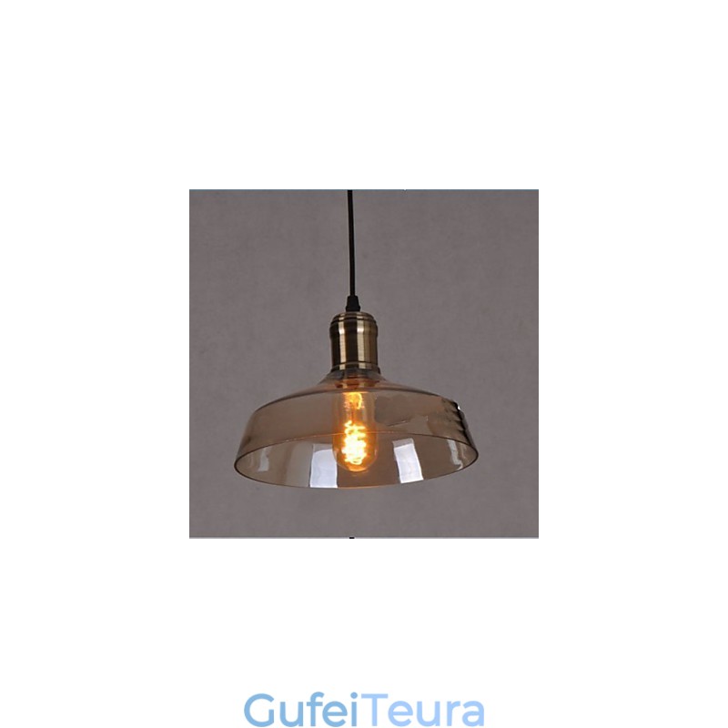 מנורת תליון זכוכית רטרו תעשייתית פשוטה