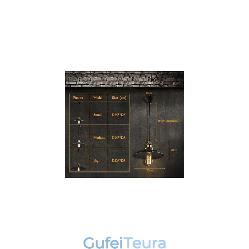 אור תליון בסגנון אירופאי רטרו קלאסי אמנות מתכת Droplight