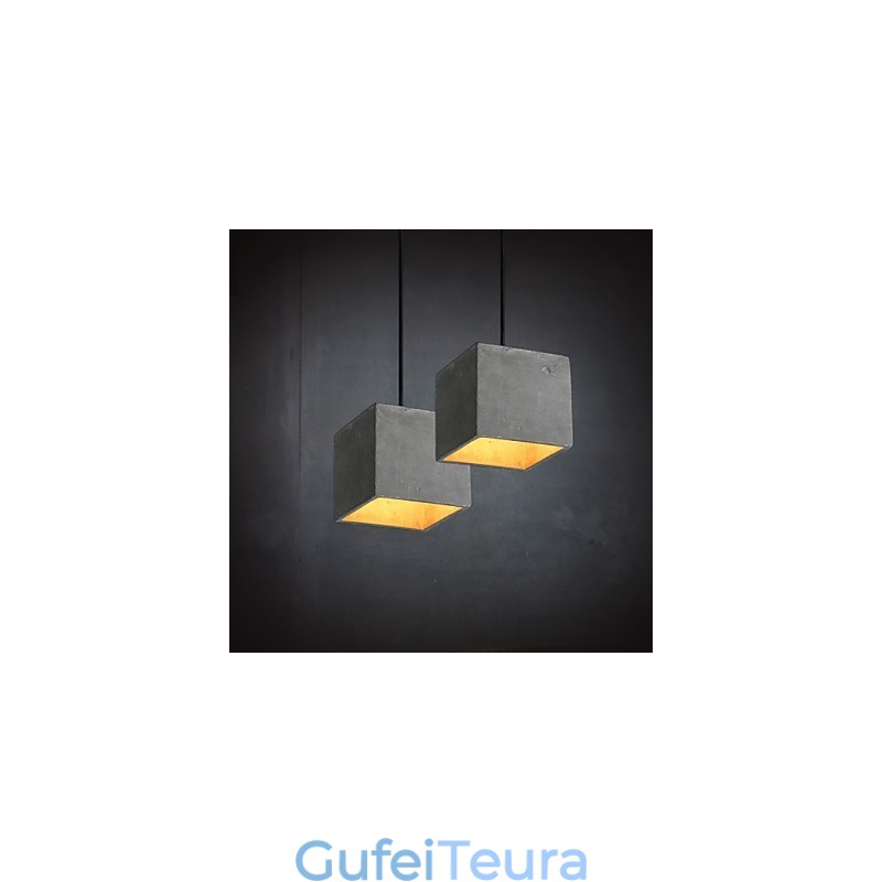 אור מנורת תליון מלט רטרו עכשווי ומכווץ