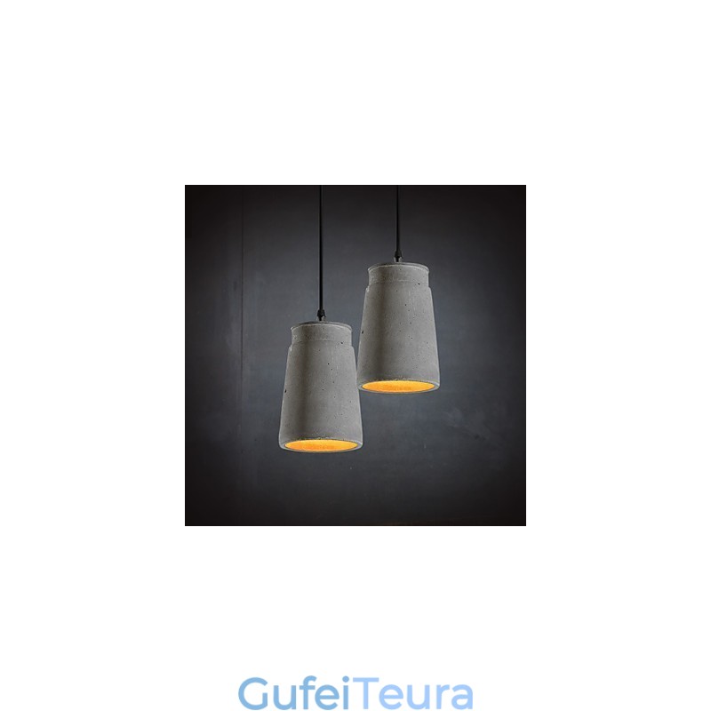 אור מנורת תליון מלט רטרו עכשווי ומכווץ