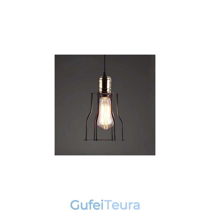 רעיונות למזנון בית קפה תעשייתי תעשייתי אמריקאי כלוב ברזל יצוק תליון אור ישיבה