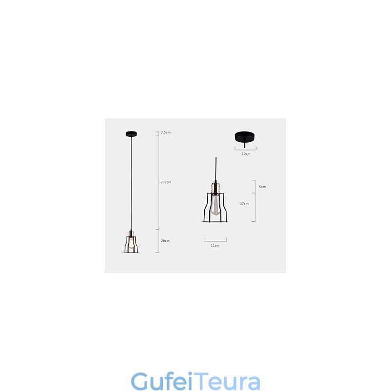 רעיונות למזנון בית קפה תעשייתי תעשייתי אמריקאי כלוב ברזל יצוק תליון אור ישיבה